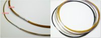 16"- 3mm Sliver Claps/Gold Stainless Steel Cable w/ 925 Sliver C